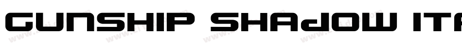 Gunship Shadow Ital字体转换